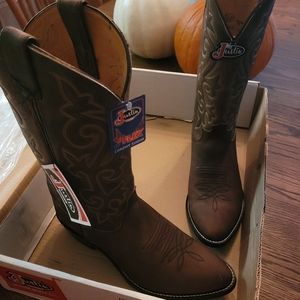 NIB Justin Bay Apache Cowboy Boots 9 EE